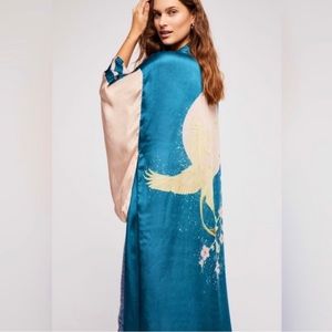 Free People Rising Sun Maxi Kimono